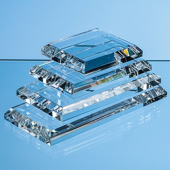 7.5cm x 7.5cm Clear Glass Base