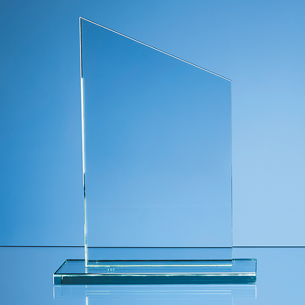20.5cm x 12mm Jade Glass Slope Award