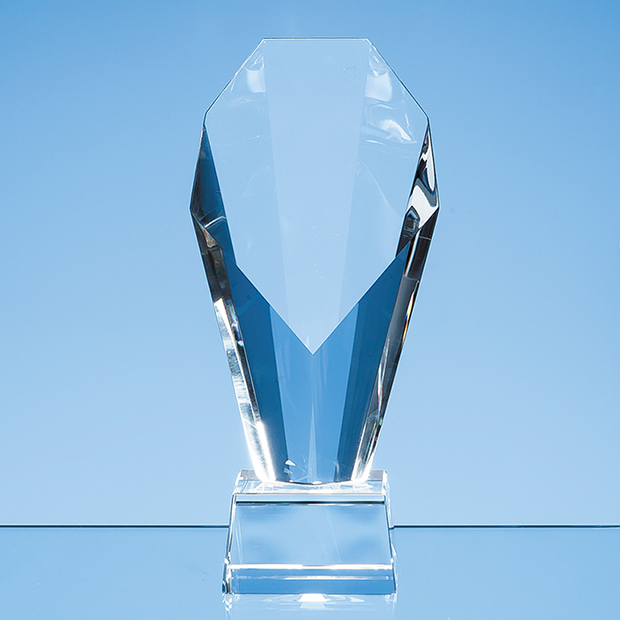 18.5cm Optical Crystal Mounted Diamond Award