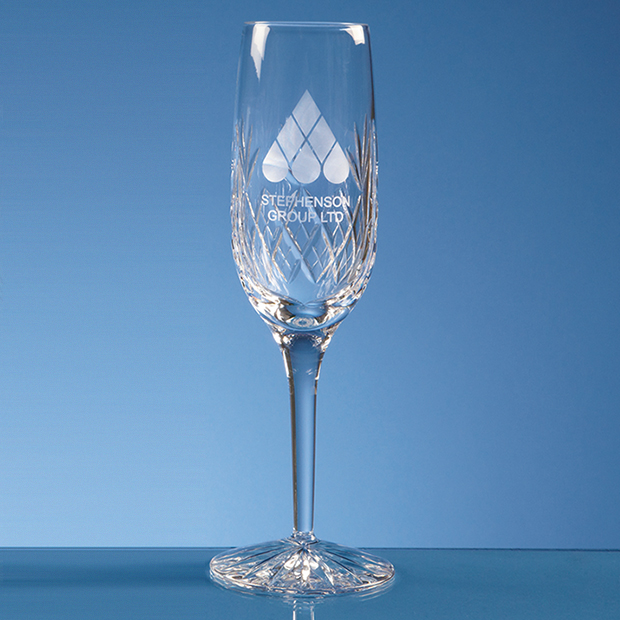 180ml Blenheim Lead Crystal Panel Champagne Flute