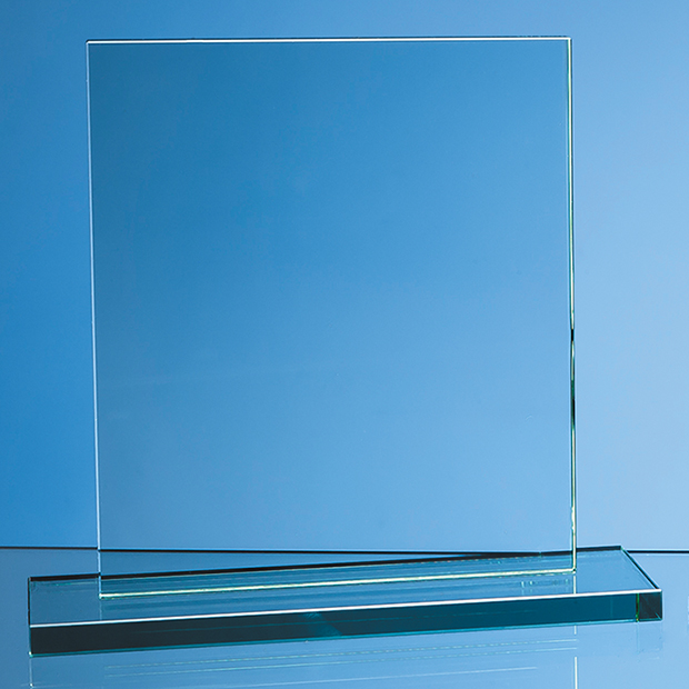 20cm x 17.5cm x 12mm Jade Glass Rectangle Award