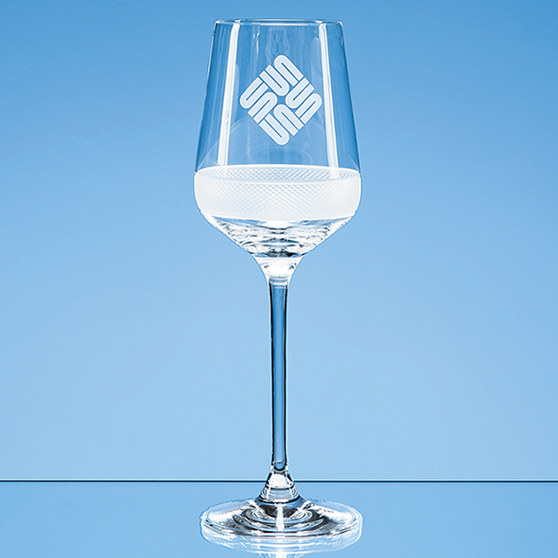 350ml Diamond Cut Crystalite Wine Glass
