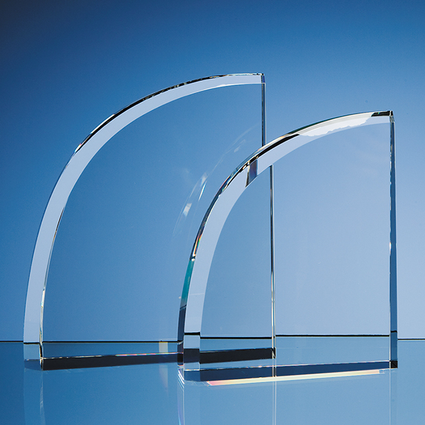 15.5cm Optical Crystal Curve Award