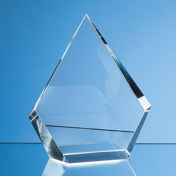 17.5cm Optical Crystal Facet Diamond Award